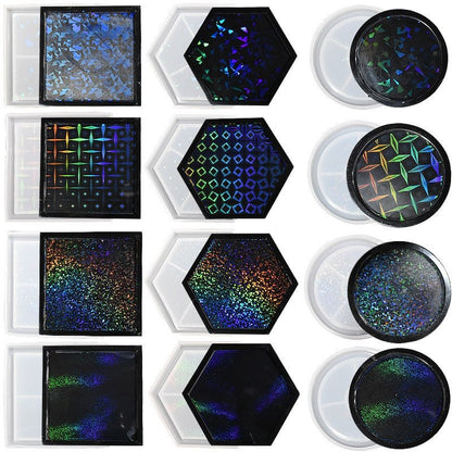 Holographic Resin Coaster Moulds Range Resin Moulds