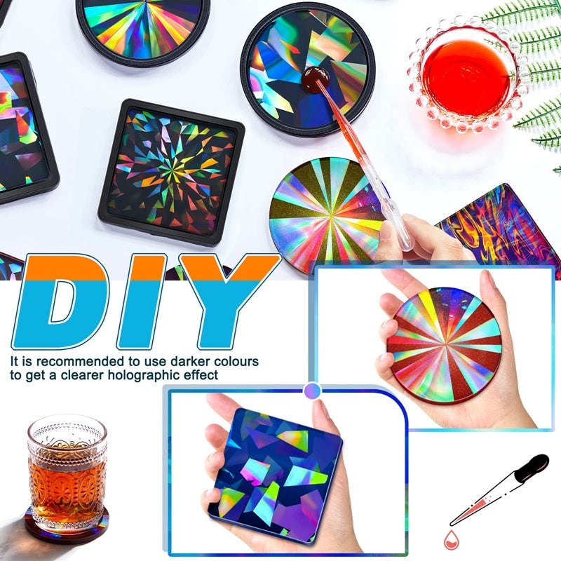 Holographic Resin Coaster Moulds Range Resin Moulds