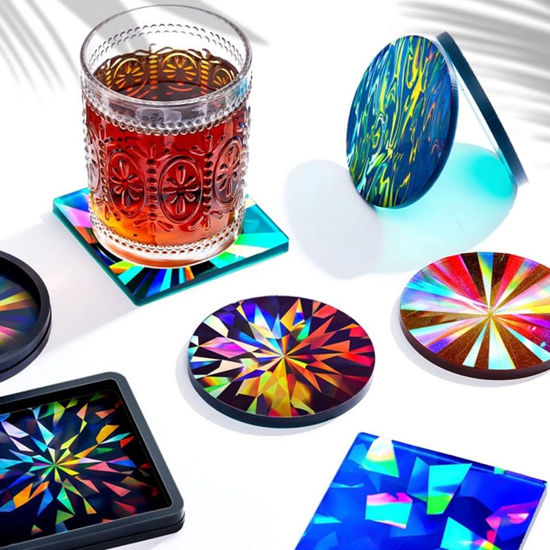 Holographic Resin Coaster Moulds Range Resin Moulds