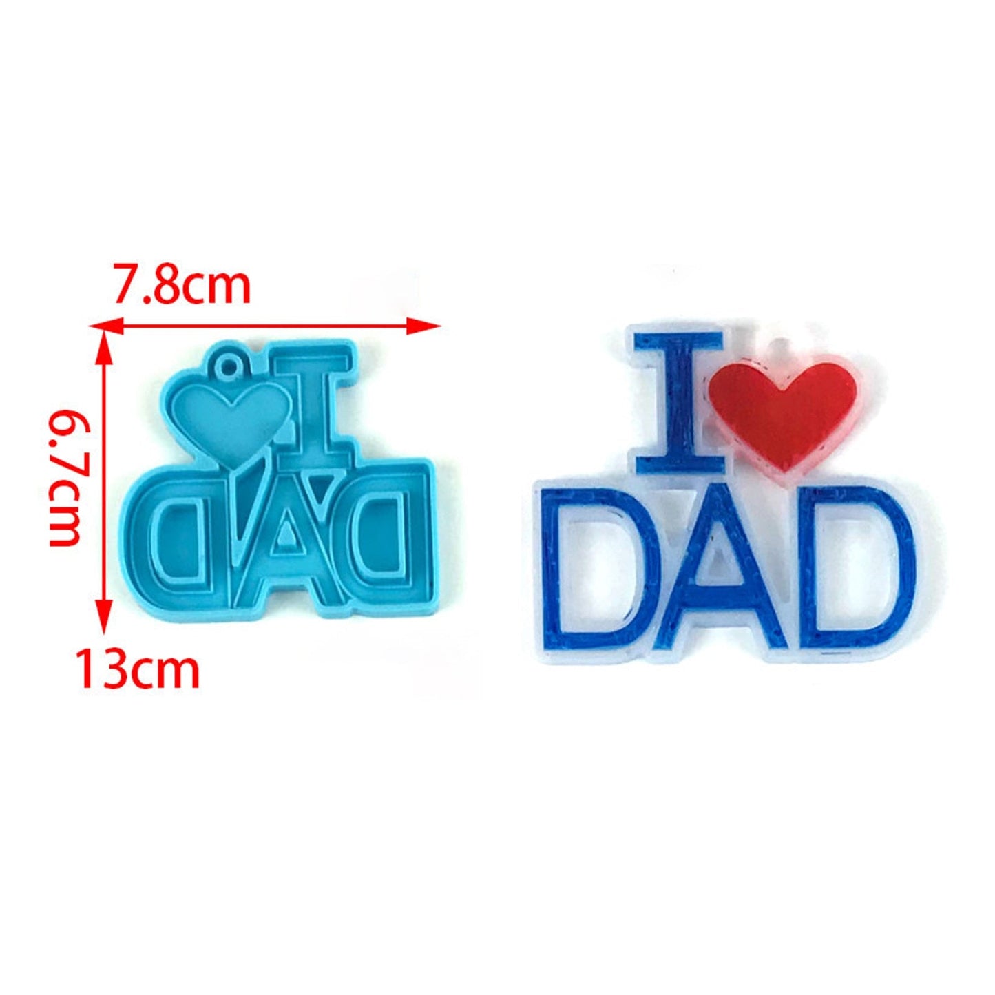 I Love Dad Key Ring Silicone Mould Resin