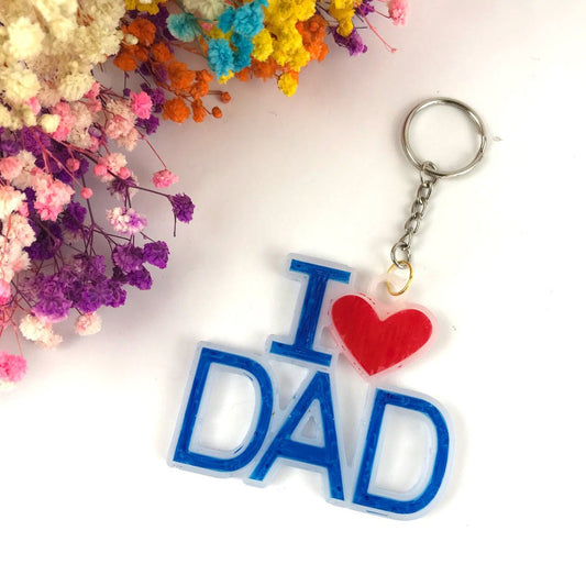 I Love Dad Key Ring Silicone Mould Resin