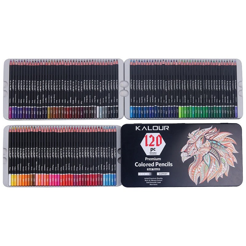 KALOUR 120 Colours Professional Colour Pencil Set Colouring