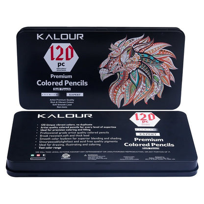 KALOUR 120 Colours Professional Colour Pencil Set Colouring