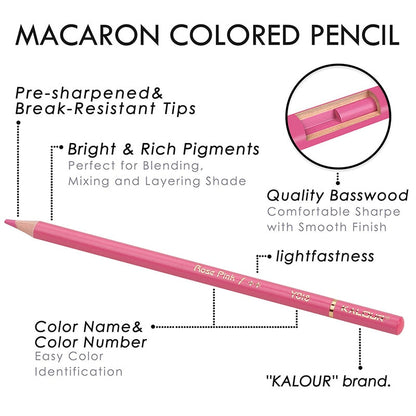 KALOUR 120 Colours Professional Colour Pencil Set Colouring