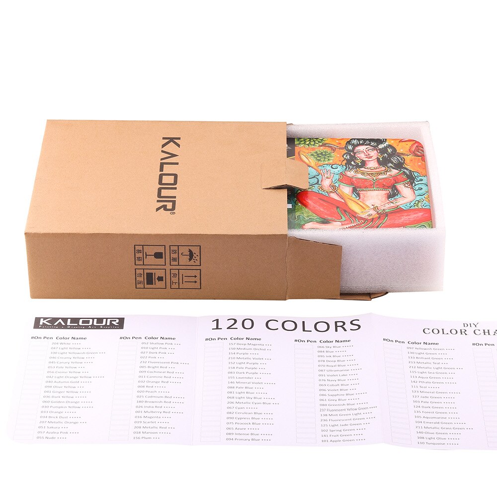 KALOUR Professional Drawing 120 Coloured Pencil Set Colouring