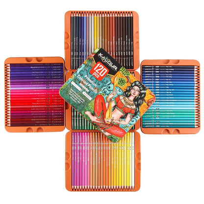 KALOUR Professional Drawing 120 Coloured Pencil Set Colouring