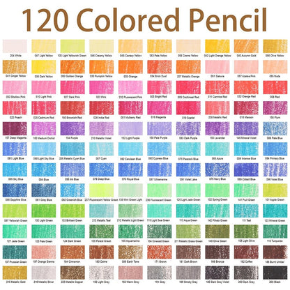 KALOUR Professional Drawing 120 Coloured Pencil Set Colouring