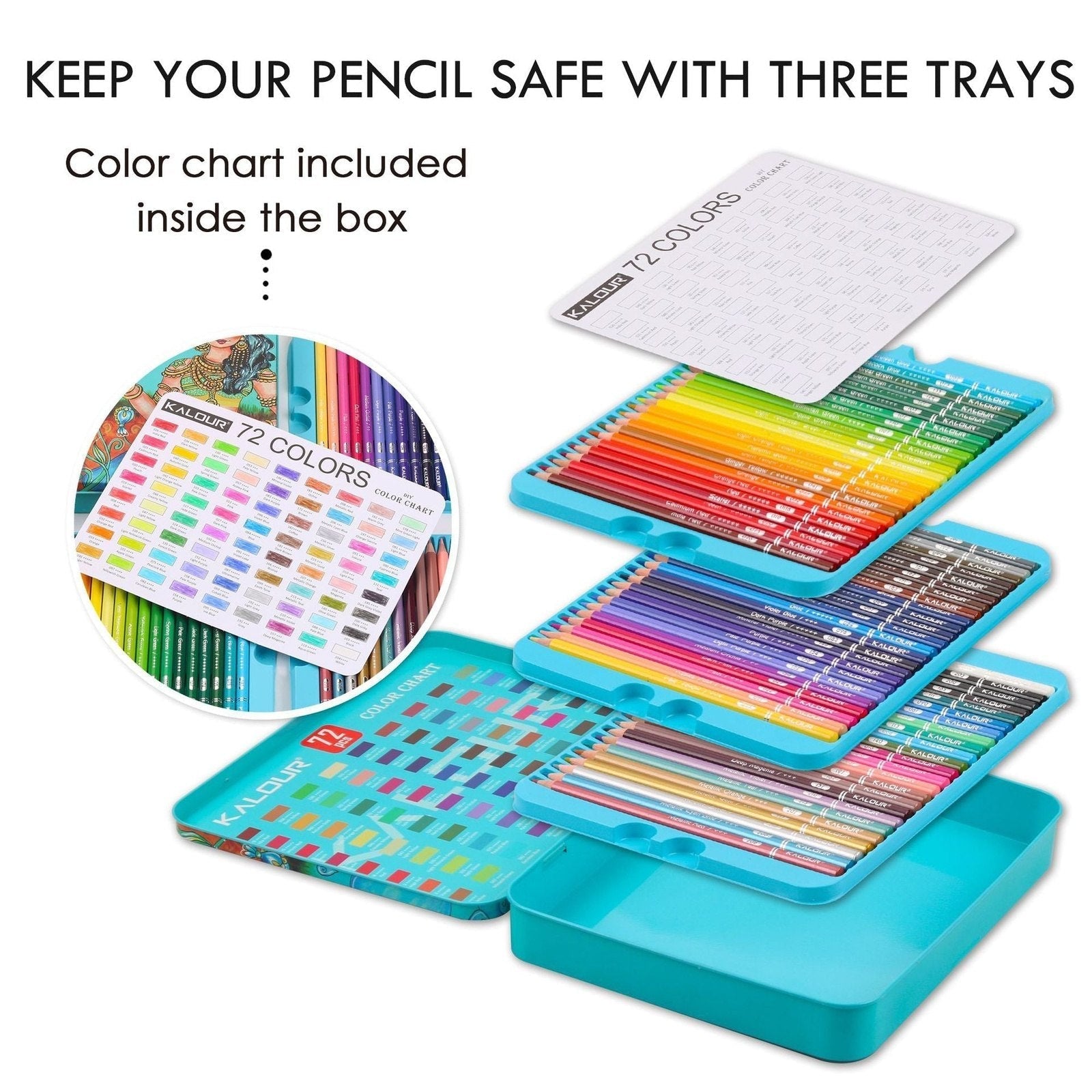 KALOUR Professional Drawing 120 Coloured Pencil Set – Craft Outlet
