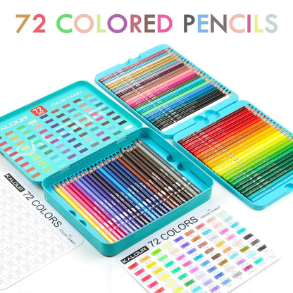 KALOUR Professional Drawing 72 Coloured Pencil Set Colouring