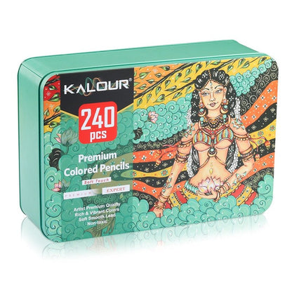 Kalour 240 Artist Professional Coloured Pencils Set Colouring