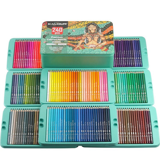 Kalour 240 Artist Professional Coloured Pencils Set Colouring