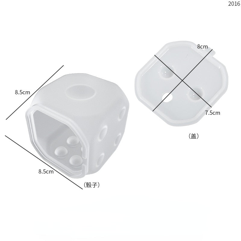 Large 3D Dice Silicone Moulds for Resin Mould