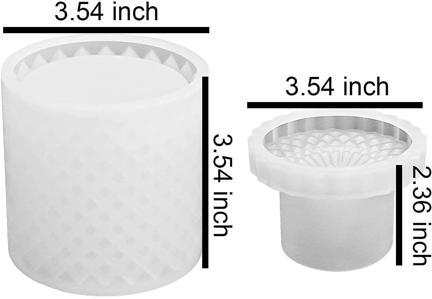 Large 3D Jar Trinket Storage Container Box Silicone Mould Mould