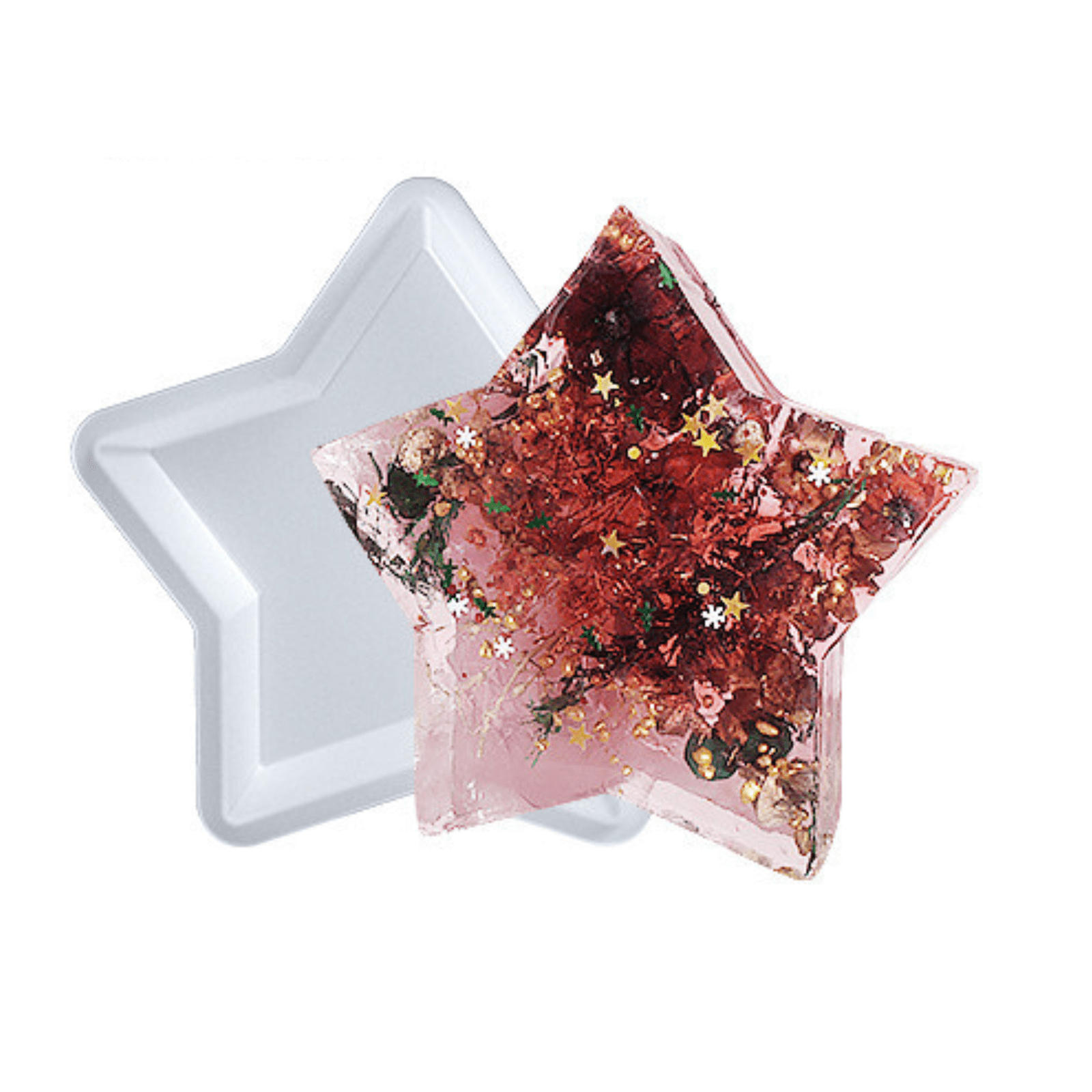 Large Flower Memorial Epoxy Resin Silicone Mould - Star 