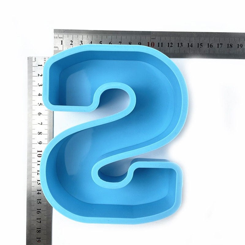 Large Letter & Number Silicone Moulds Resin Mould