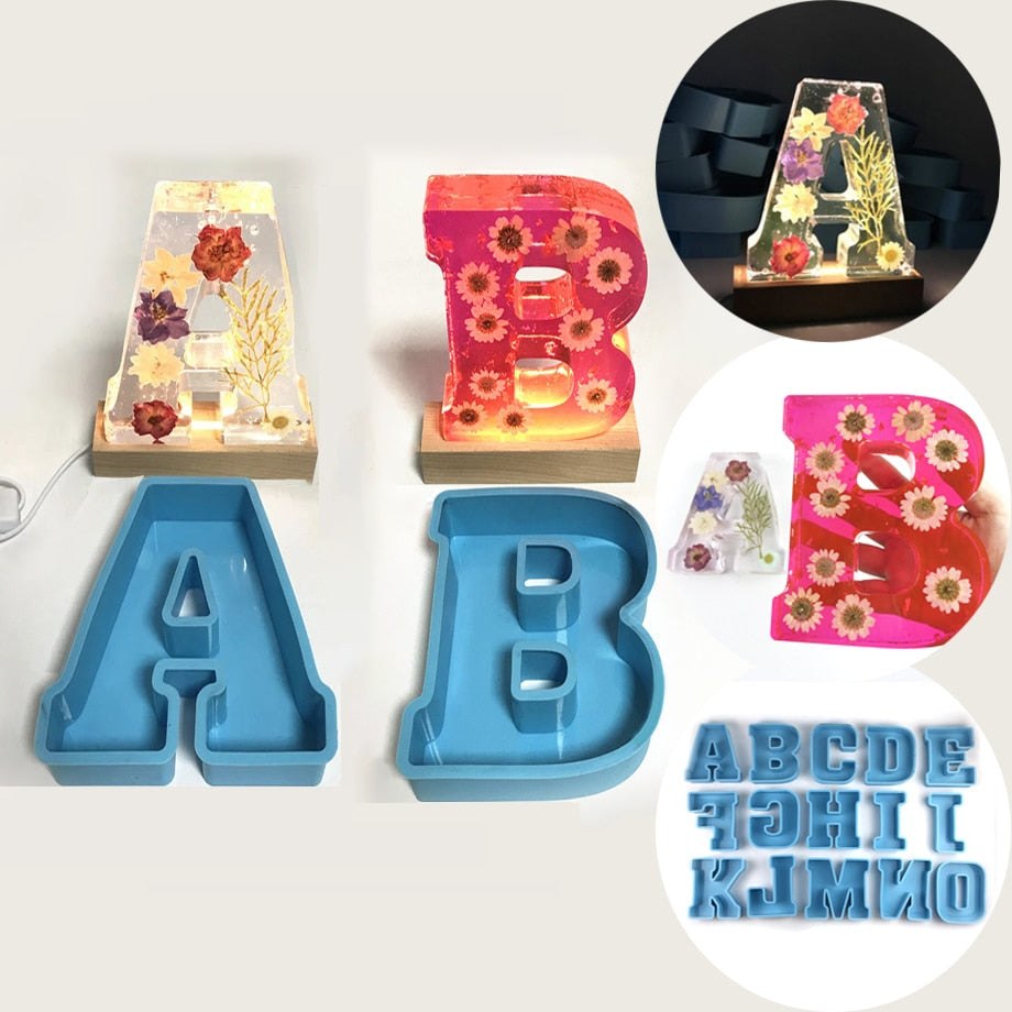 Large Letter & Number Silicone Moulds Resin Mould