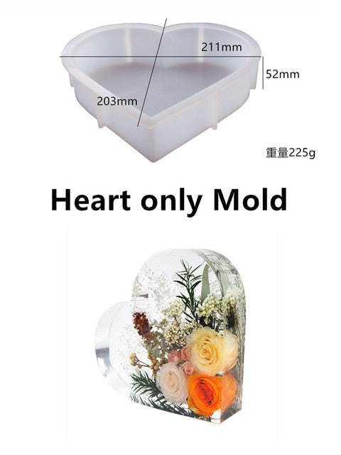 Large Love Heart Epoxy Resin Silicone Mould Moulds
