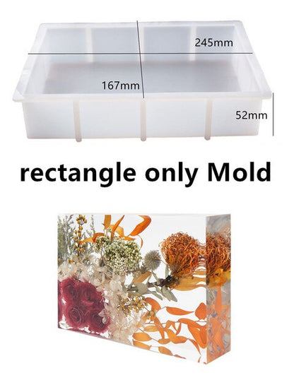 Large Rectangle Epoxy Resin Silicone Mould