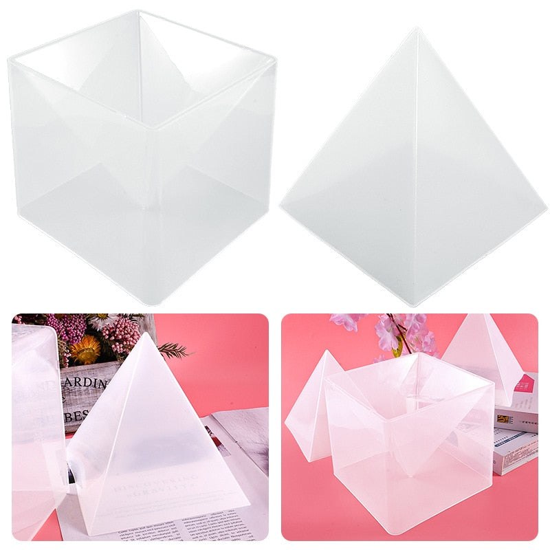 Large Resin Art Pyramid Silicone Mould with Support Resin Mould