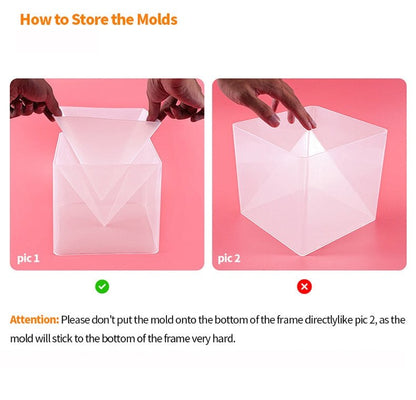 Large Resin Art Pyramid Silicone Mould with Support Resin Mould