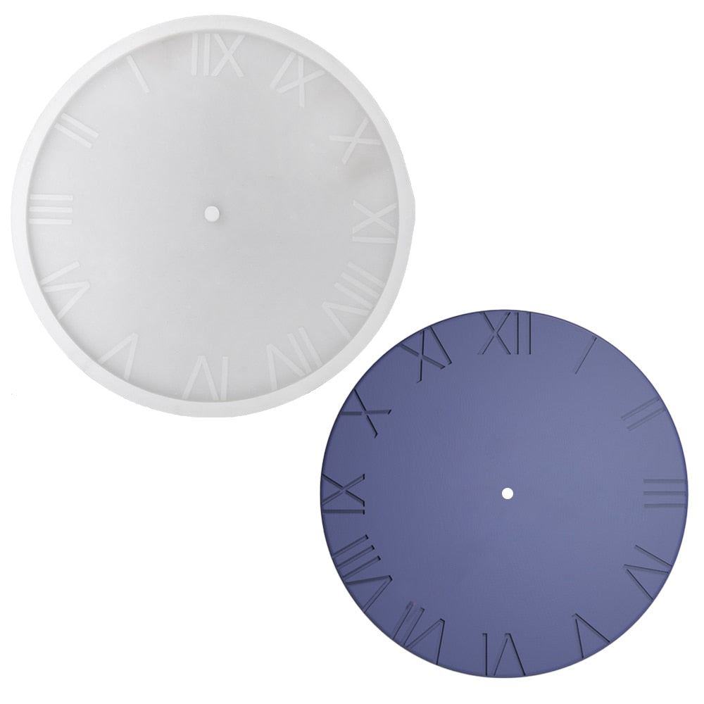 Large Resin Silicone Clock Mould Kit - Roman Numerals 