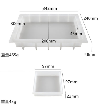 Large Serving Tray and Coaster Epoxy Resin Silicone Mould Kit 