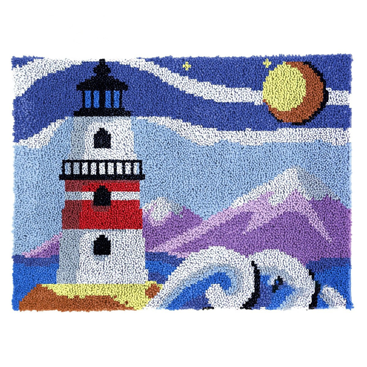 Latch Hook Kit - Rug Making Kit Lush Lighthouse 81x61cm