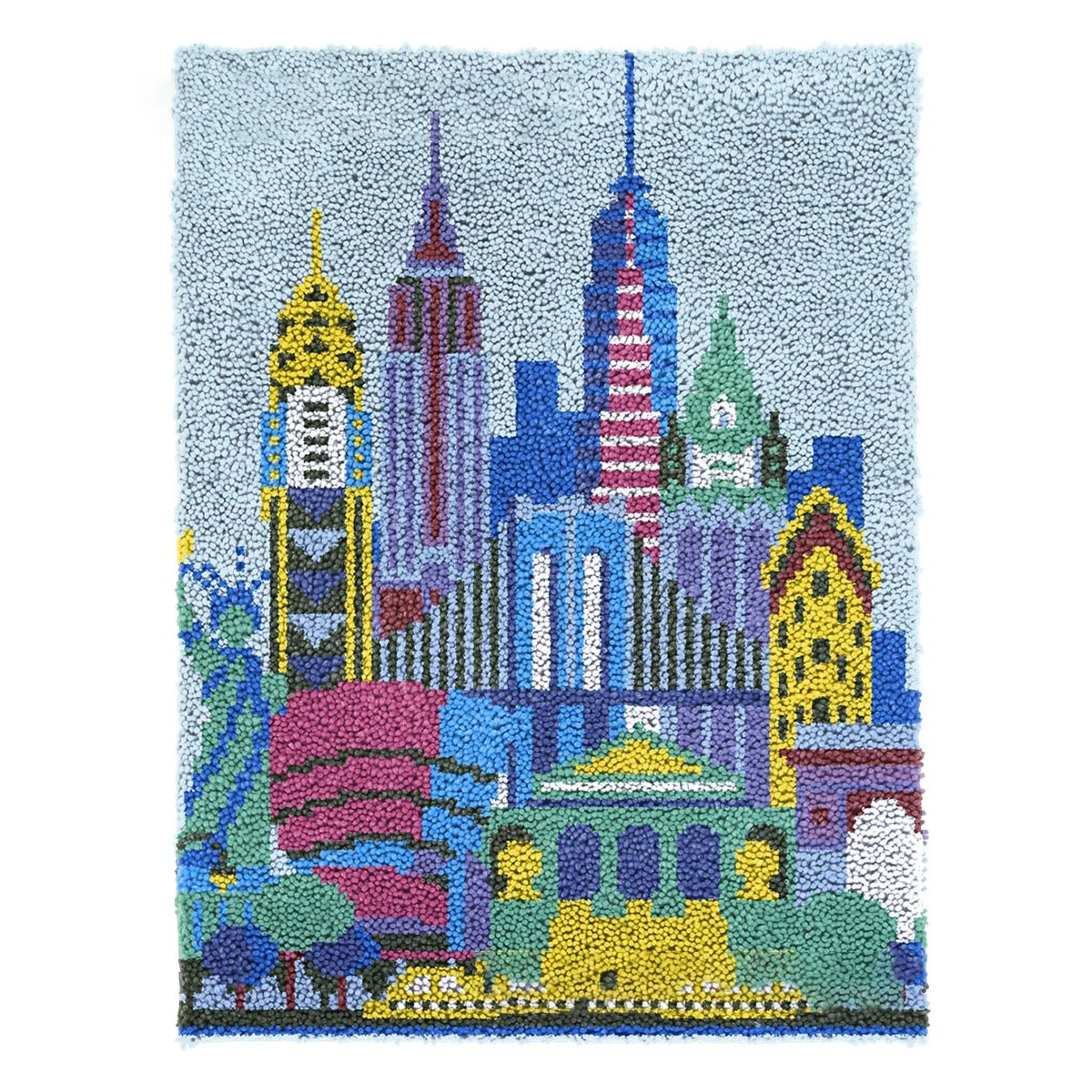 Latch Hook Kit - Rug Making Kit Modern Cityscape 61x81cm Latch Hook Rug Kit