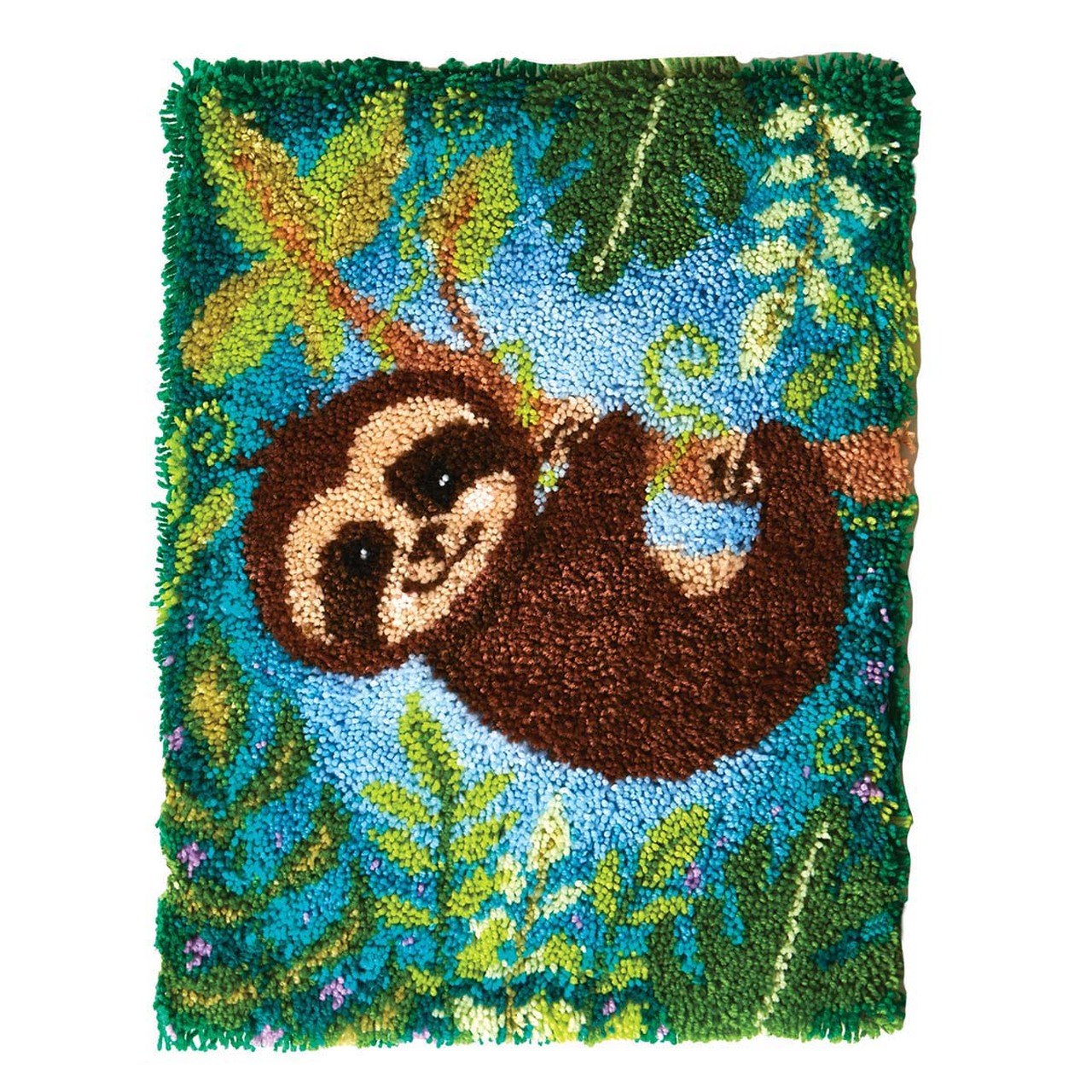 Latch Hook Kit - Rug Making Kit Sloth Hanging Out 60x80cm – Craft ...