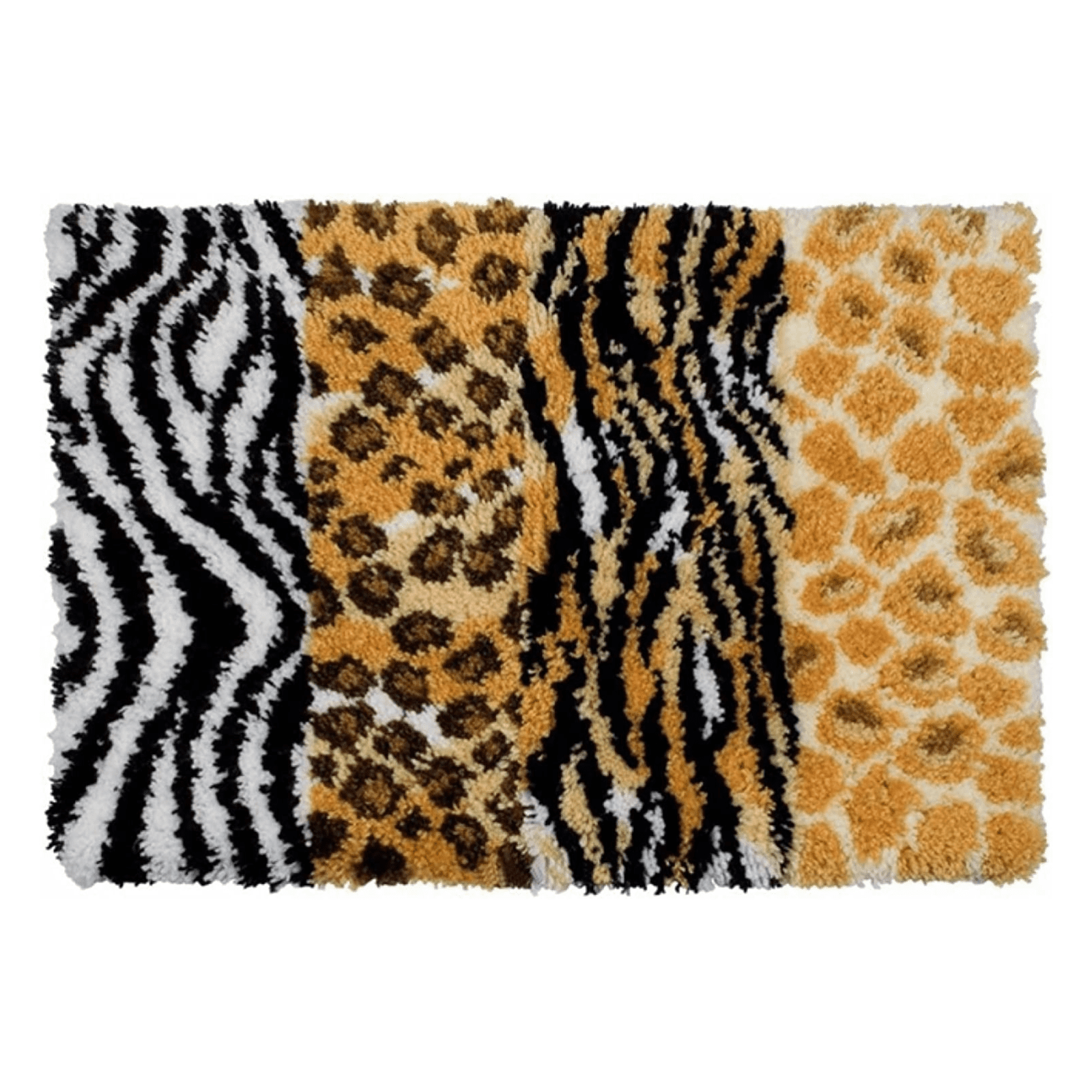 Latch Hook Kit - Rug Making Kit Wild Animal Print 52x38cm Latch Hook Rug Kit