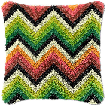 Latch Hook Pillow Making Kit - Chevron Pattern