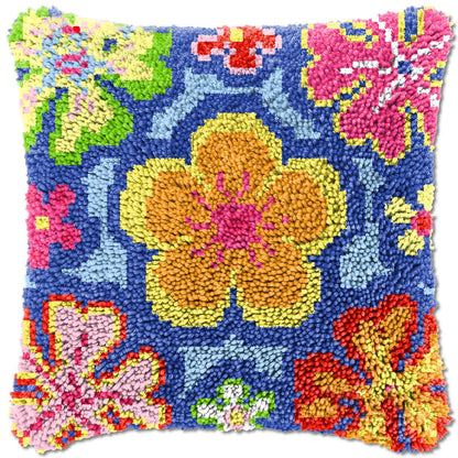 Latch Hook Pillow Making Kit - Flower Power
