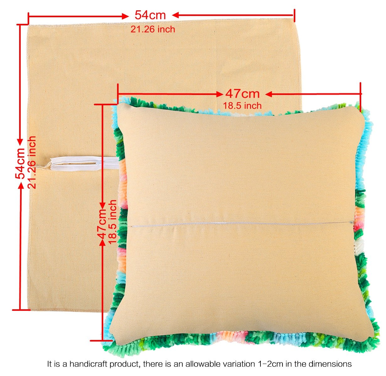 Latch Hook Pillow Making Kit - Giraffe Safari Sunset