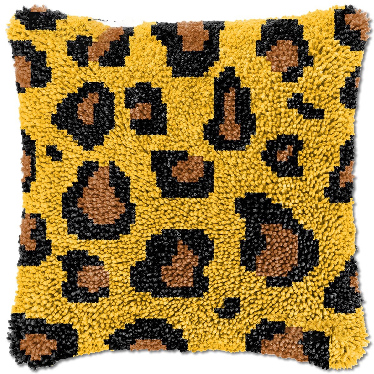 Latch Hook Pillow Making Kit - Leopard Skin Pattern