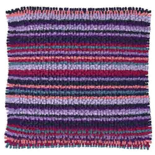 Latch Hook Pillow Making Kit - Pretty Purple Stripes Latch Hook Pillow Kit