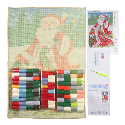 Latch Hook Rug Making Kit - Festive Happy Llama 69x102cm Latch Hook Rug Kit