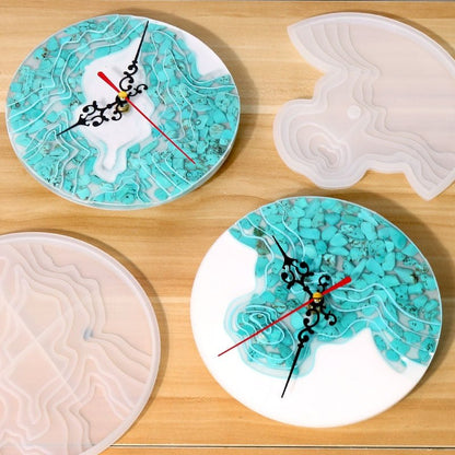 Layered Clock Resin Silicone Molds Kits Mould