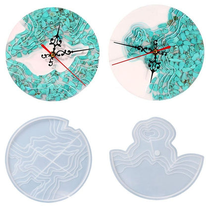 Layered Clock Resin Silicone Molds Kits Mould