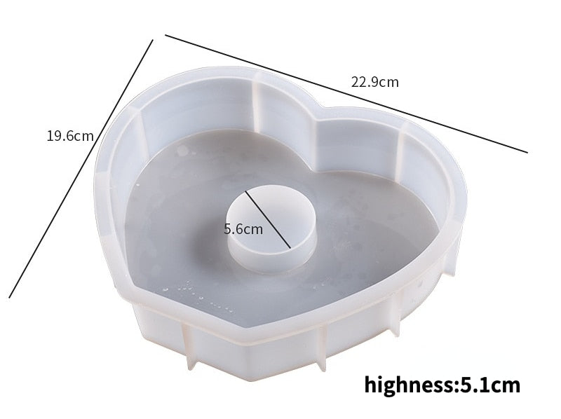 Love Heart Clock Epoxy Resin Silicone Mould Kits Resin Mould