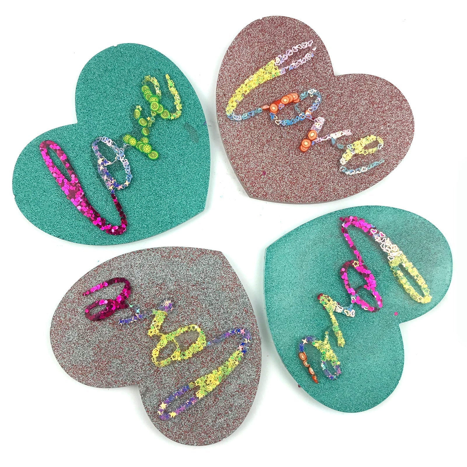 Love Heart Coaster Silicone Mould Set Resin