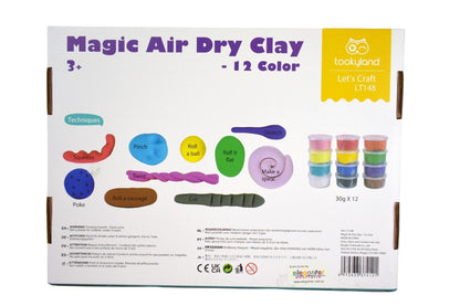 Magic Air Dry Clay - 12 Colour Art Kit