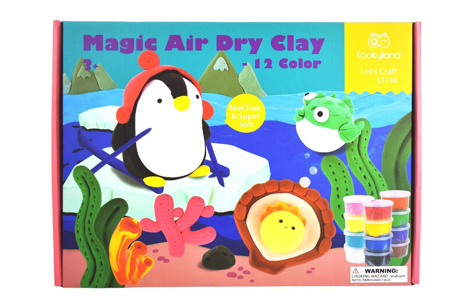 Magic Air Dry Clay - 12 Colour Art Kit