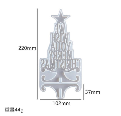 Merry Christmas Display Resin Silicone Mould 