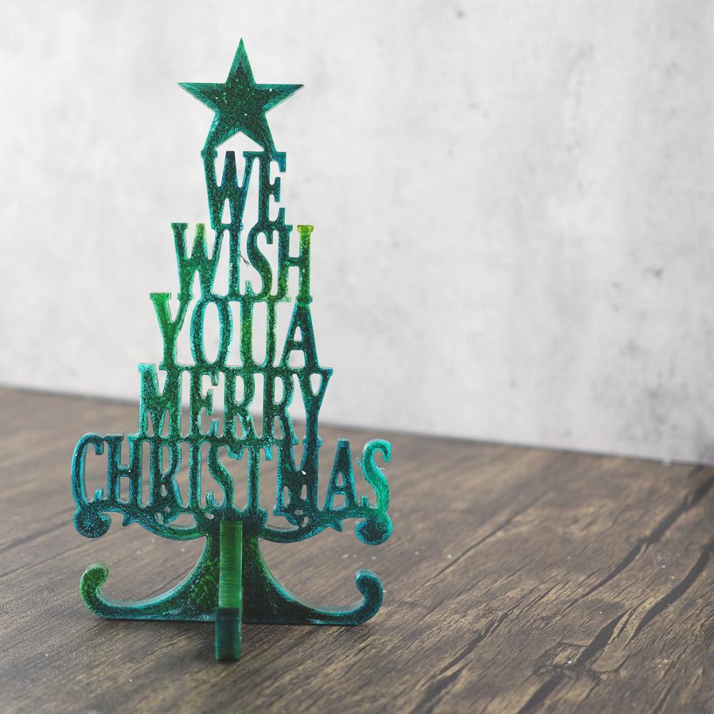 Merry Christmas Display Resin Silicone Mould 