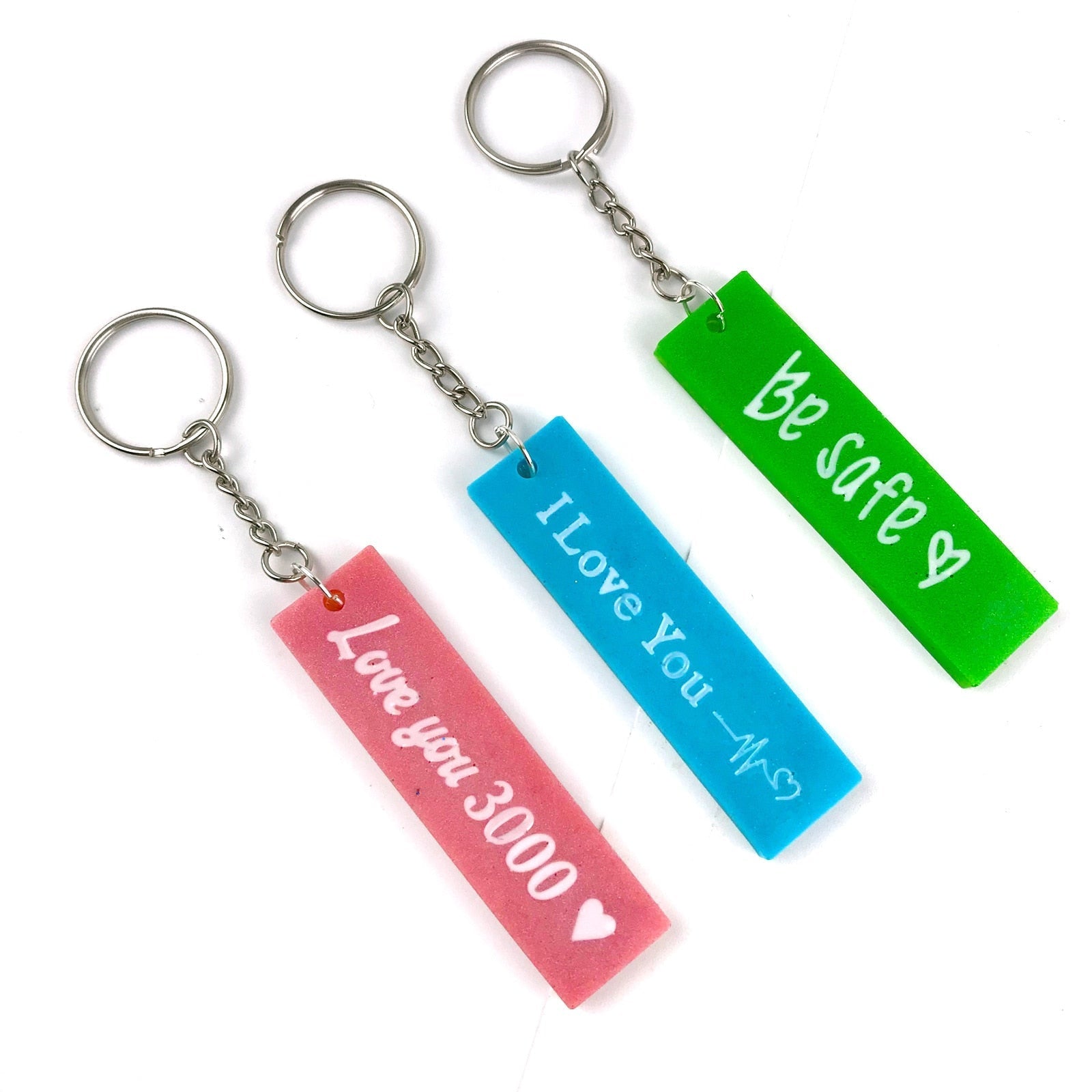 Message Tag Keychain SIlicone Mould Set Resin