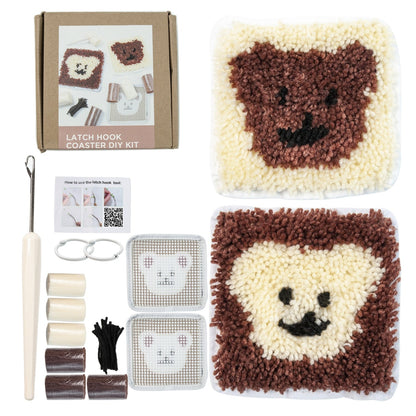 Mini Latch Hook Beginner Kits - Chocolate Teddy Bears