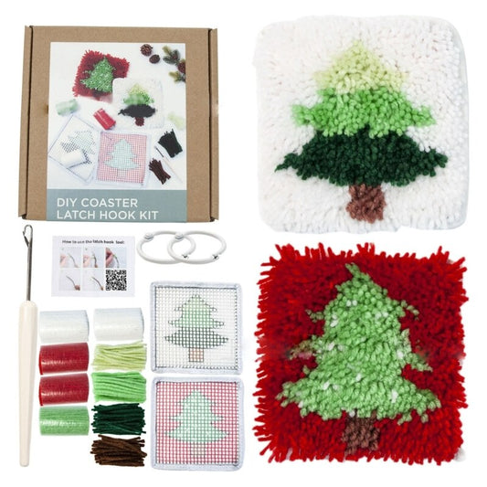 Mini Latch Hook Beginner Kits - Christmas Tree Latch Hook Kit