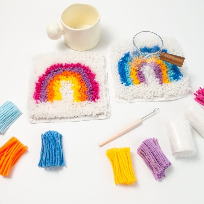 Mini Latch Hook Beginner Kits - Rainbow – Craft Outlet Australia