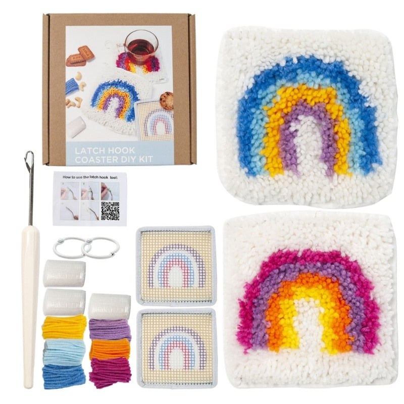 Mini Latch Hook Beginner Kits - Rainbow Latch Hook Kit