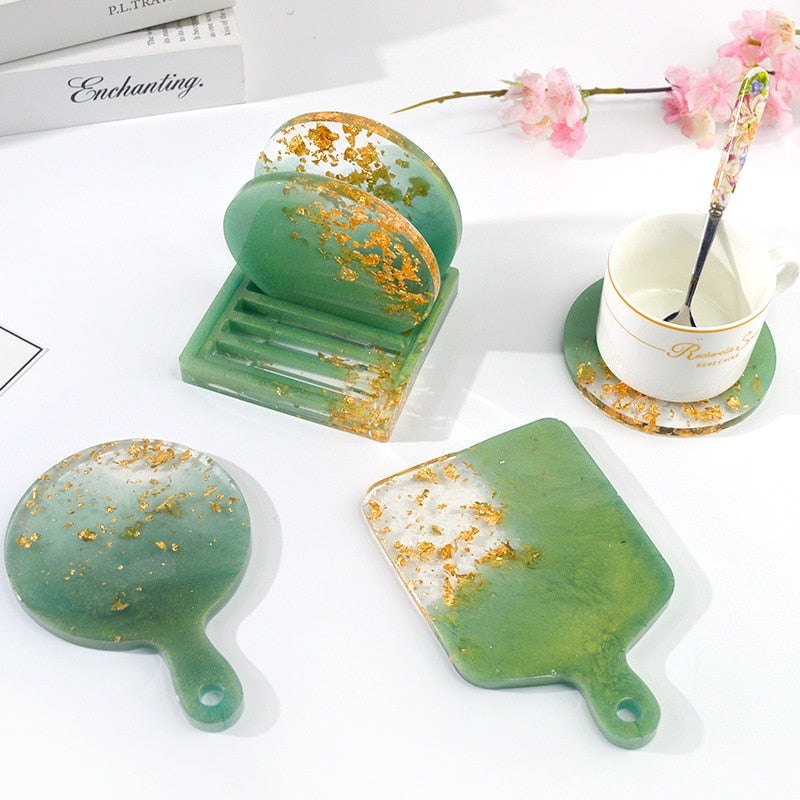 Mix Match Epoxy Resin Silcone Mould Coaster Storage Sets 